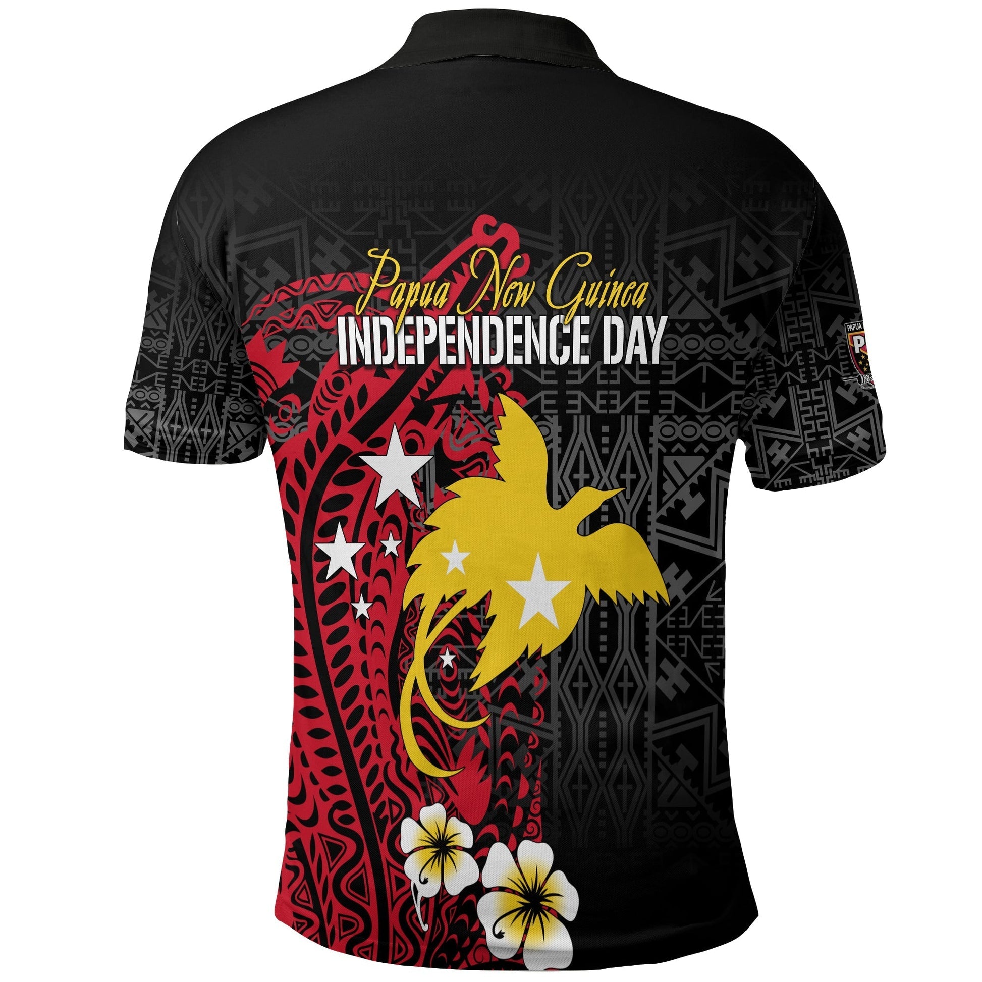 Papua New Guinea Independence Polo Shirt PNG Kumuls Tribal Crocodile LT7