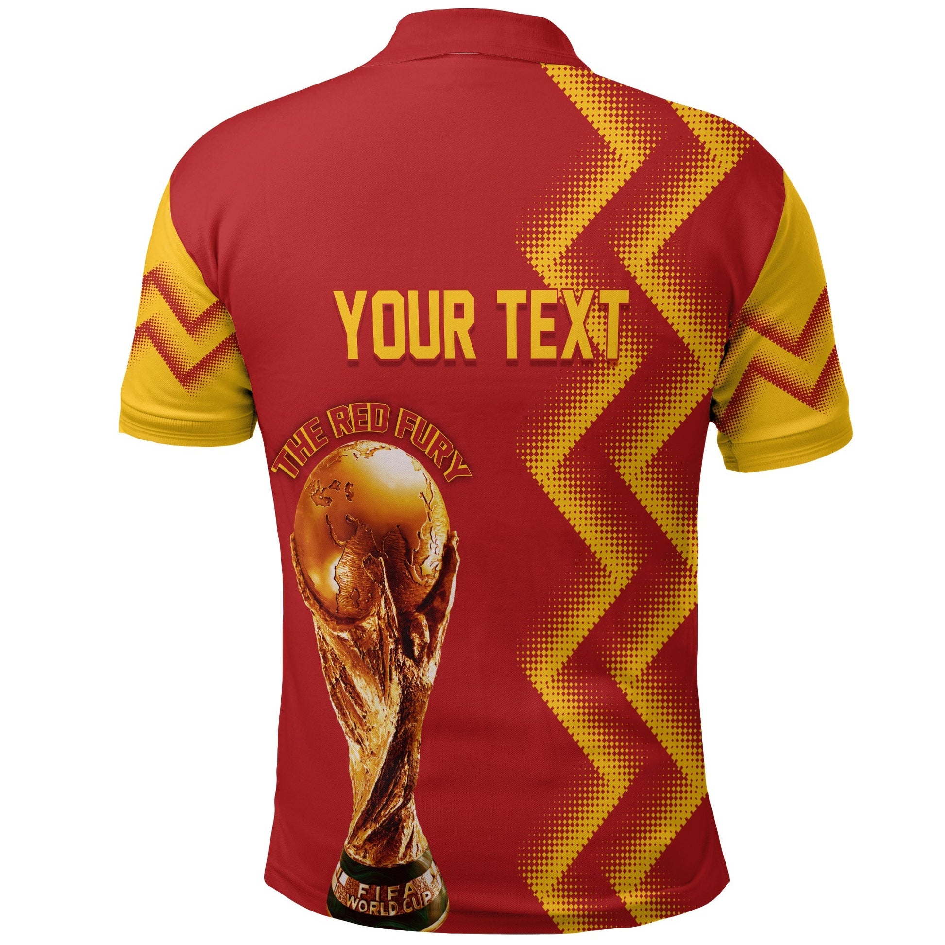 Custom Spain Polo Shirt Football 2022 The Red Fury LT7