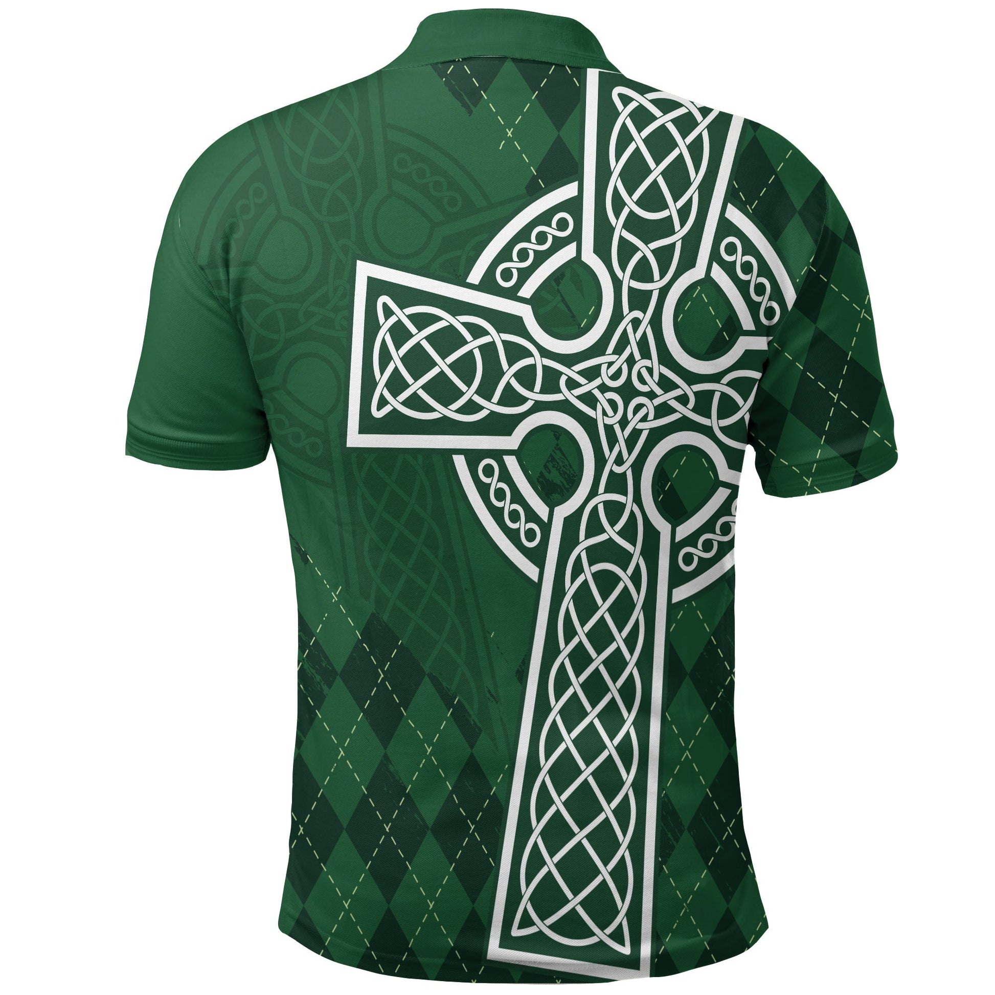 Irish Polo Shirt St. Patrick Day Mix Celtic Cross LT7