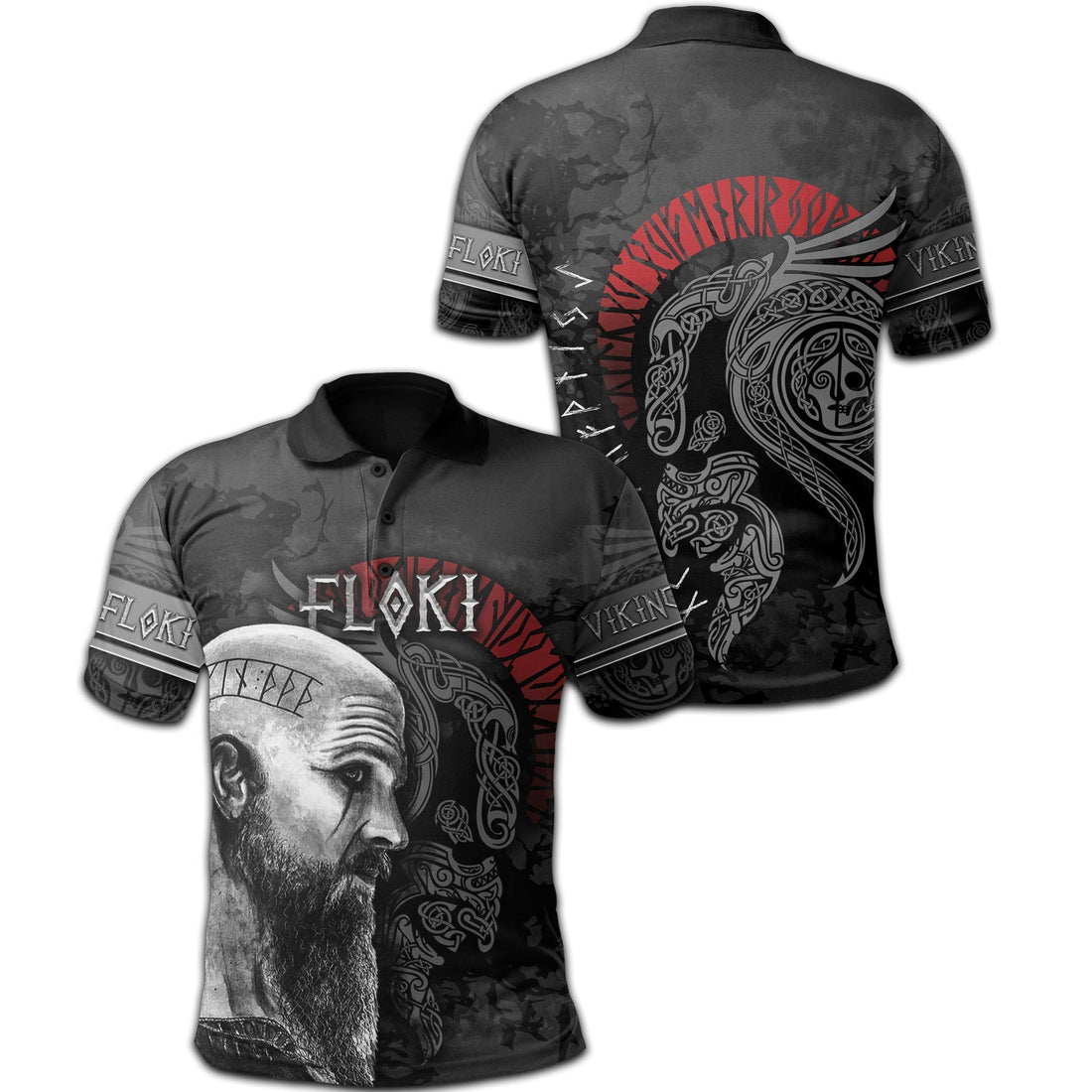 Viking Polo Shirt Floki Art RLT12