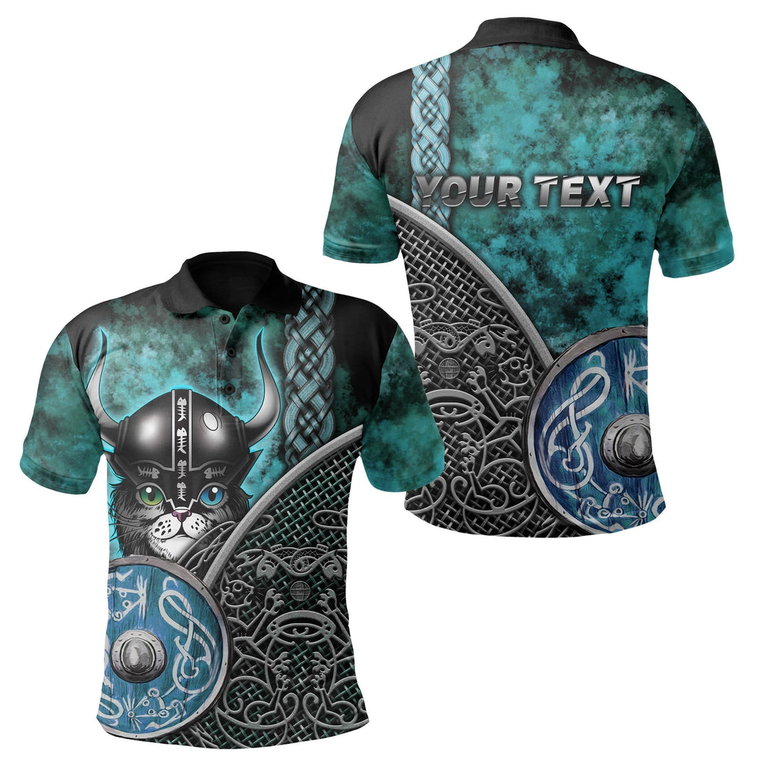 Viking Clothing Viking Cat 3D Polo Shirt RLT12
