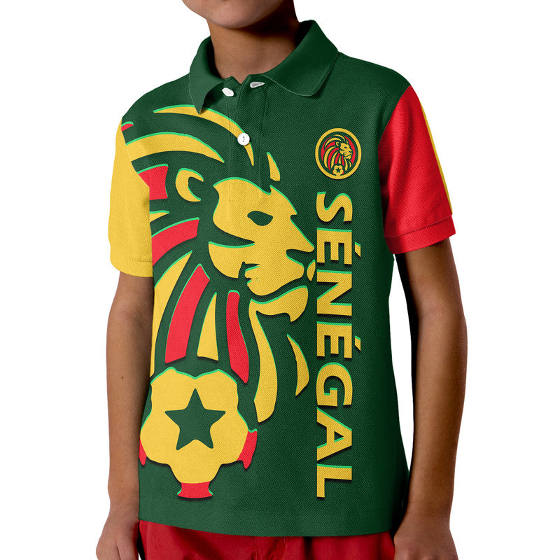 Custom Senegal Football Lion of Teranga Polo Shirt LT9