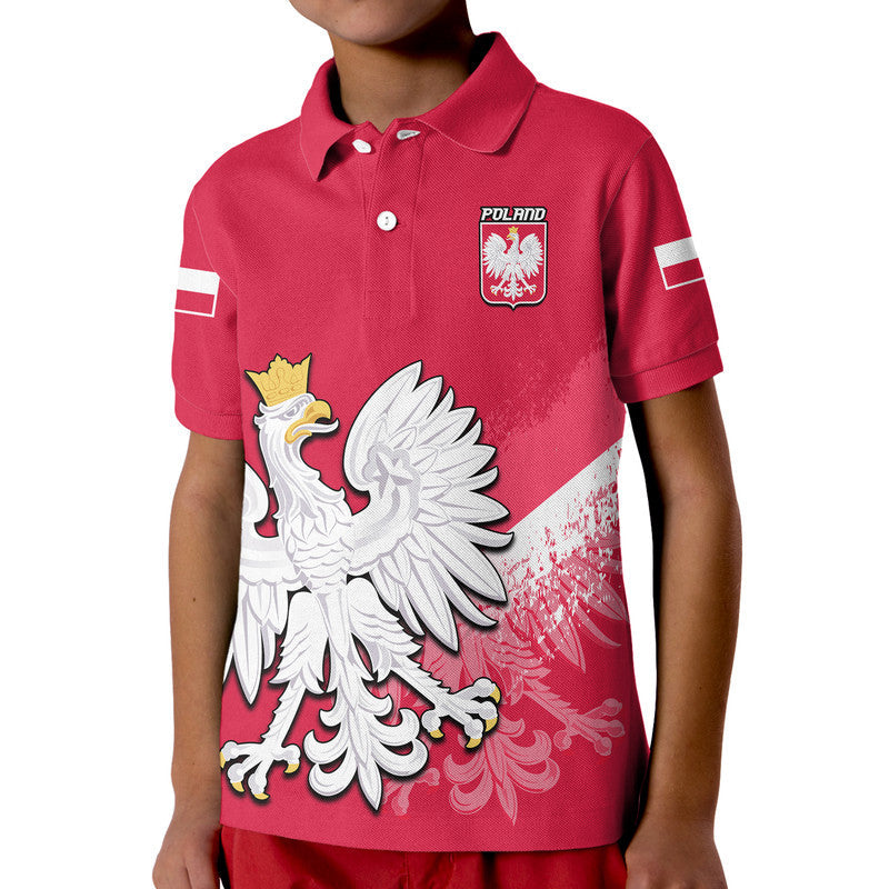 Custom Poland Football Polo Shirt Coat of Arms No2 LT9