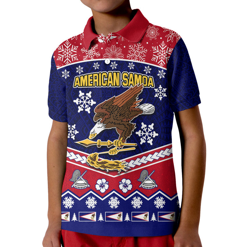 Custom American Samoa Tribal Polynesian Christmas Vibe Polo Shirt LT9