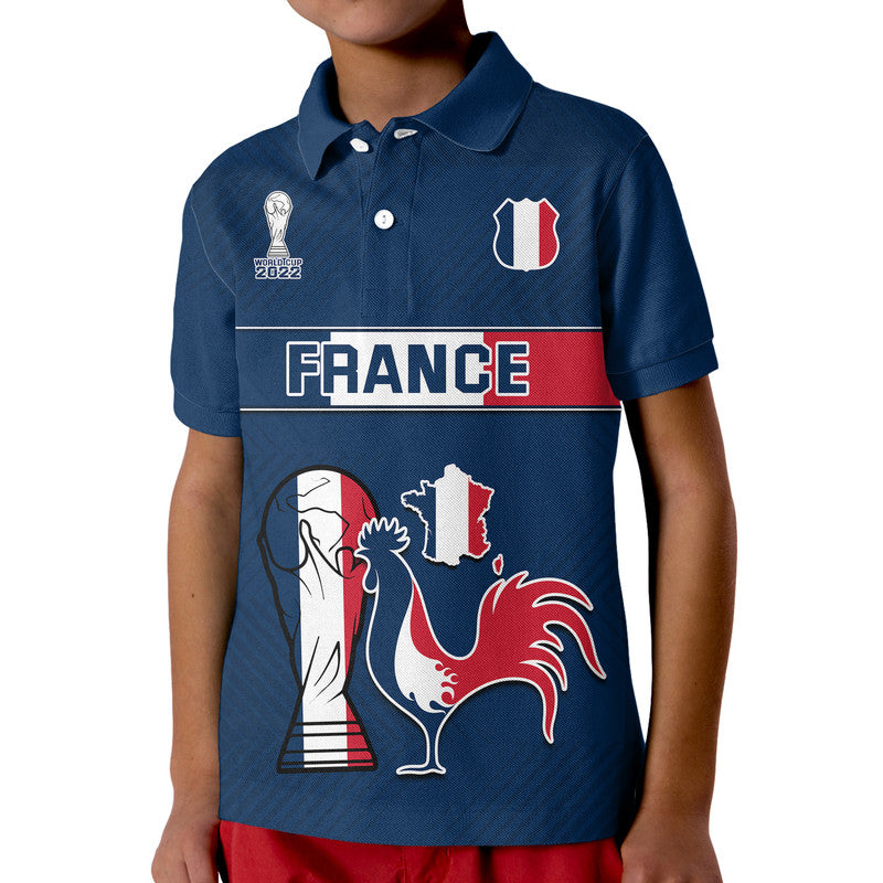 Custom France Rooster Les Bleus Football Polo Shirt LT9