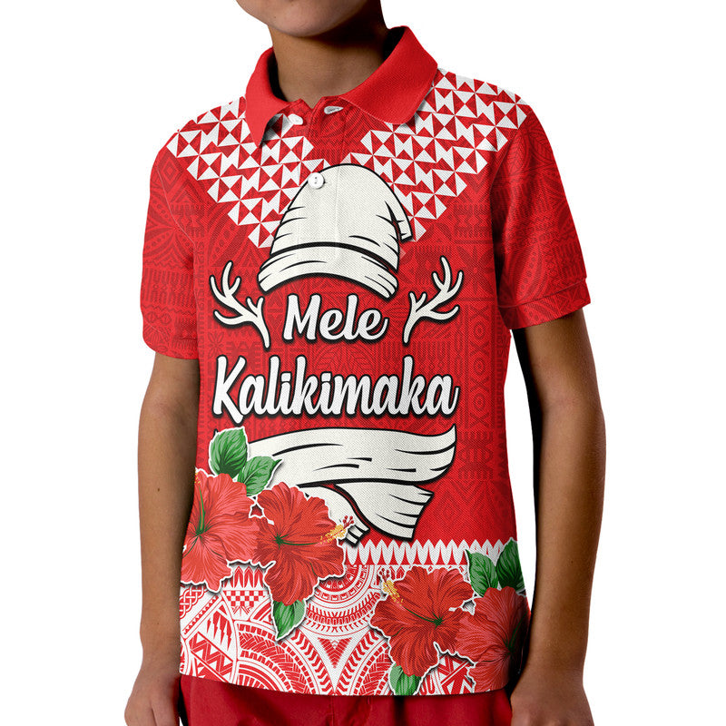 Custom Hawaii Hibiscus Flower Mele Kalikimaka Polo Shirt LT9