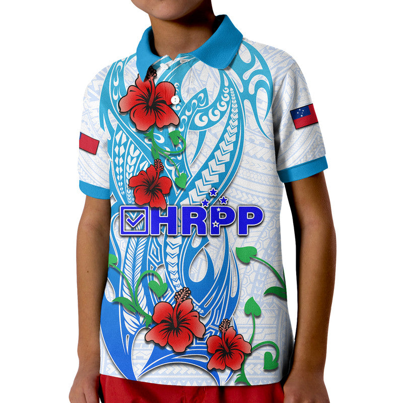 Custom Special Samoa HRPP Party Polo Shirt Tribal Samoan Hibiscus Design LT9