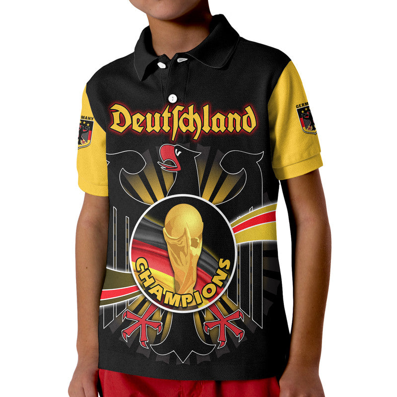 Custom Germany Football Black Eagle Jersey Deutschland Champion Polo Shirt LT9