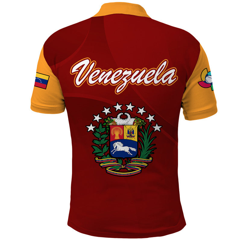 Venezuela Baseball Polo Shirt 2023 Venezuela Coat Of Arms LT9
