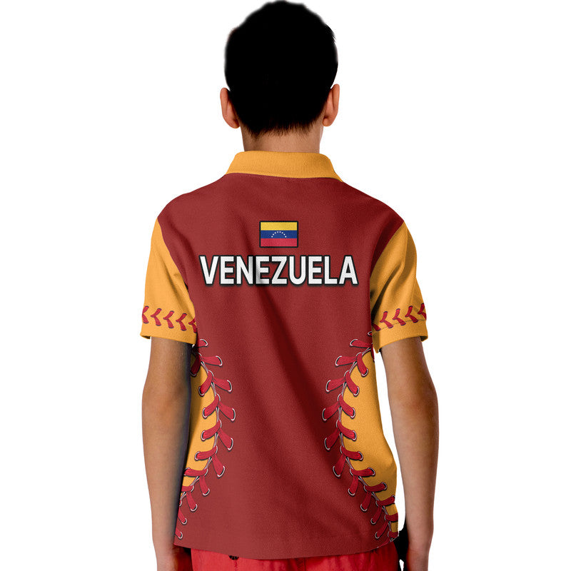 Venezuela Baseball Flag Map Polo Shirt LT9