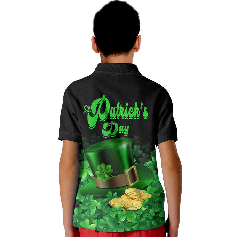 St Patricks Day Polo Shirt Green Leprechaun Hat With Clover Leaf LT9