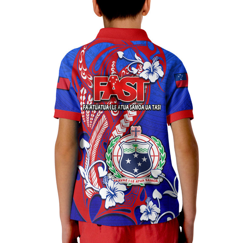 Special Samoa FAST Party Polo Shirt Tribal Samoan Hibiscus Design LT9