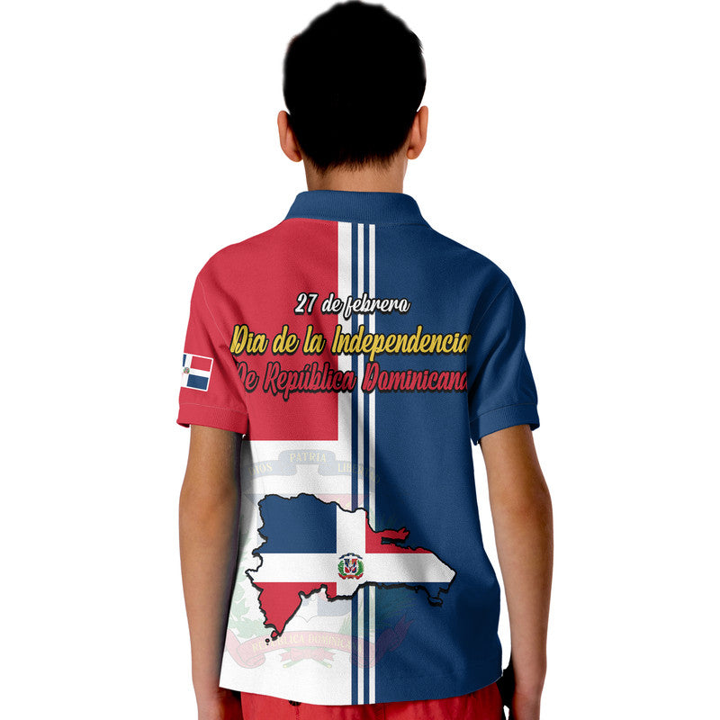 Dominican Republic Polo Shirt Dia de la Independencia Coat Of Arms And Flag Map LT9