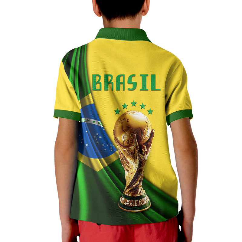 Brasil Football Champions WC 2022 Polo Shirt LT9