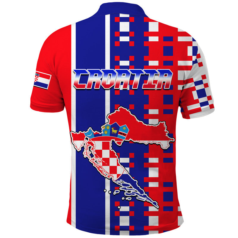 Croatia Football Flag Minimalist Style Polo Shirt LT9