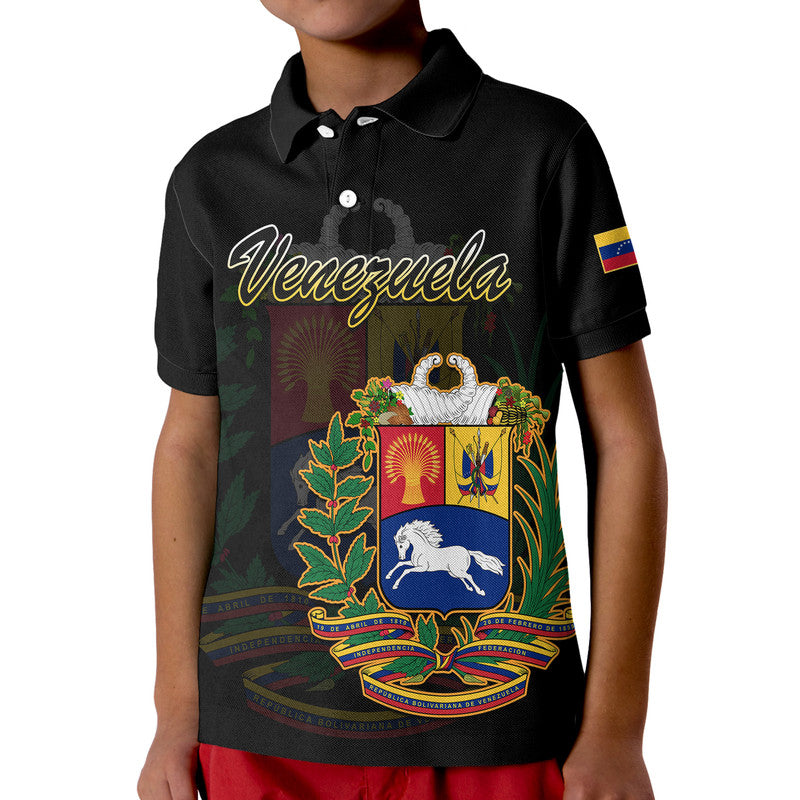 Custom Venezuela Polo Shirt Coat Of Arms LT9