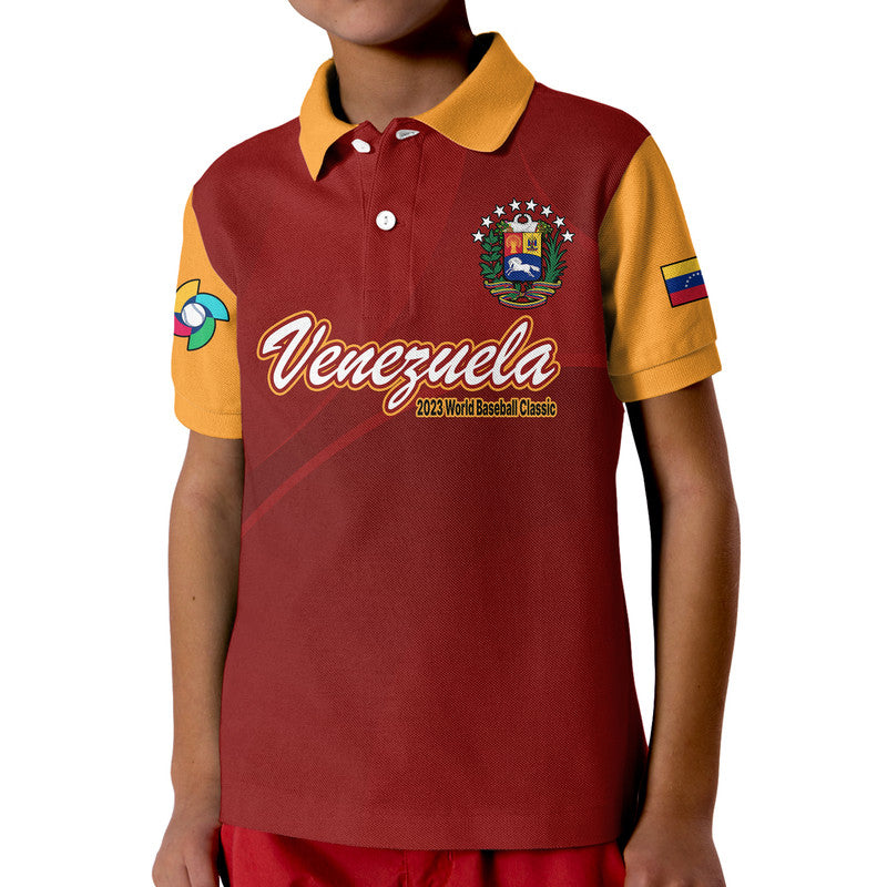 Custom Venezuela Baseball Polo Shirt 2023 Venezuela Coat Of Arms LT9