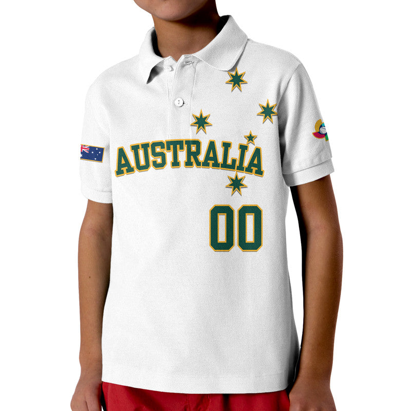 (Custom Text And Number) Baseball 2023 Australia Home Kit Polo Shirt LT9