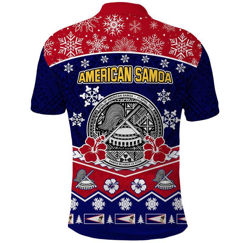 American Samoa Tribal Polynesian Christmas Vibe Polo Shirt LT9