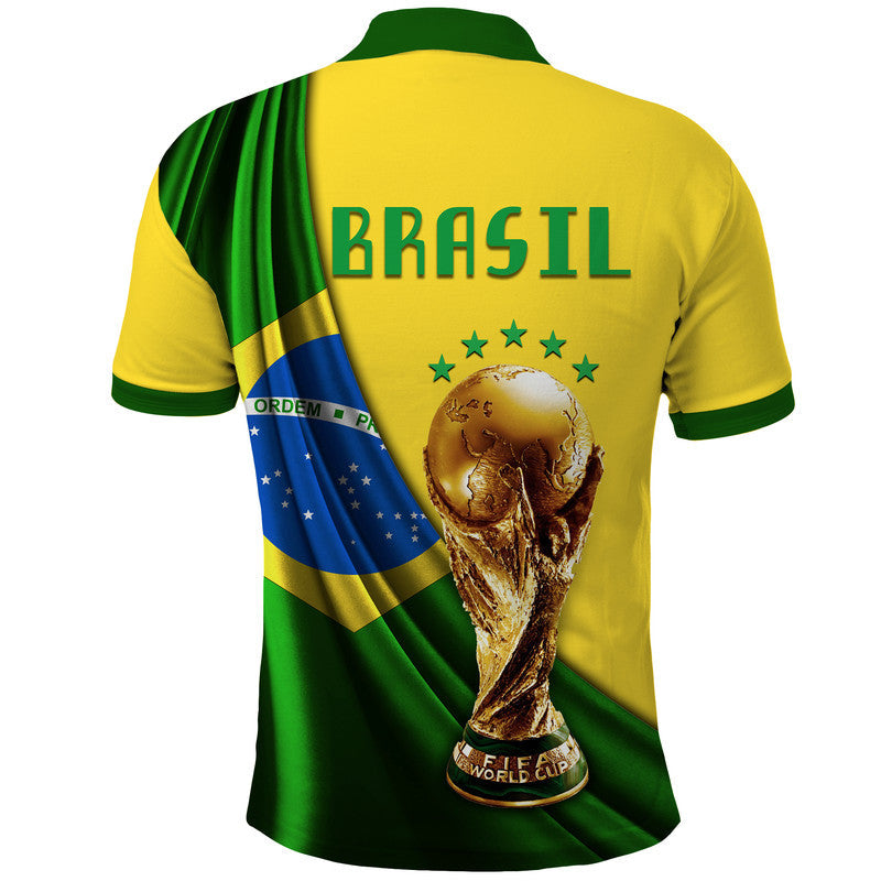 Brasil Football Champions WC 2022 Polo Shirt LT9