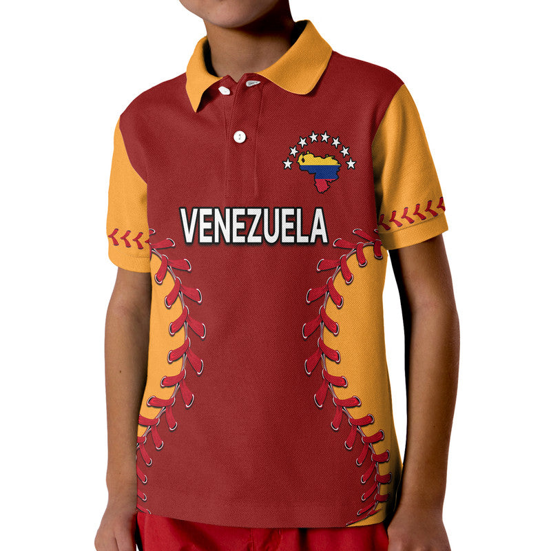 Custom Venezuela Baseball Flag Map Polo Shirt LT9