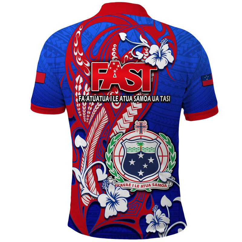 Special Samoa FAST Party Polo Shirt Tribal Samoan Hibiscus Design LT9