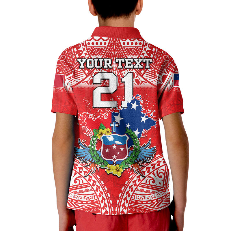 Custom Toa Samoa Polynesian Rugby Polo Shirt Samoan Flag Red Color LT9