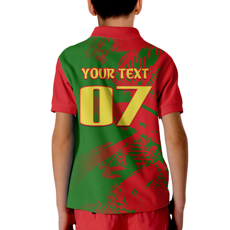 Custom Portugal Football Polo Shirt Dragon of Royal Arms During The Reign of Queen Maria II LT9