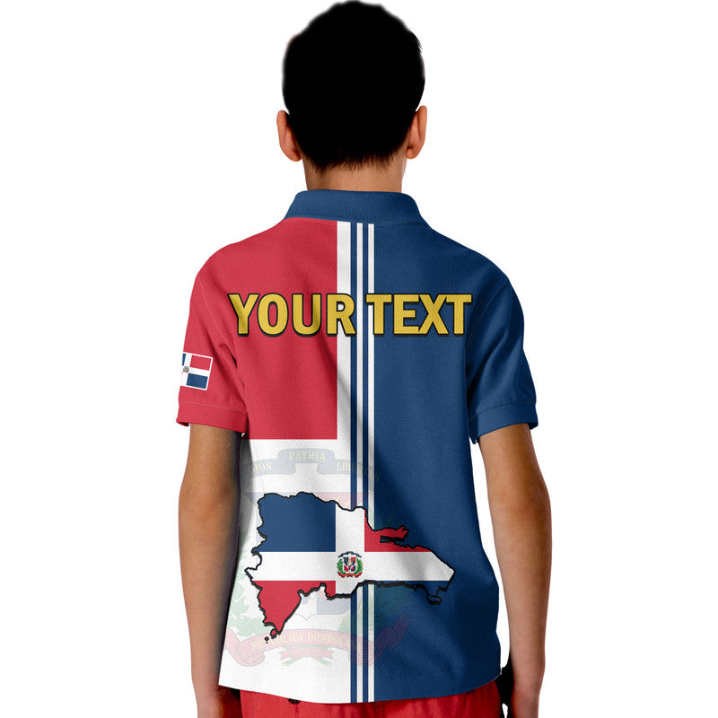 Custom Dominican Republic Polo Shirt Coat Of Arms And Flag Map LT9