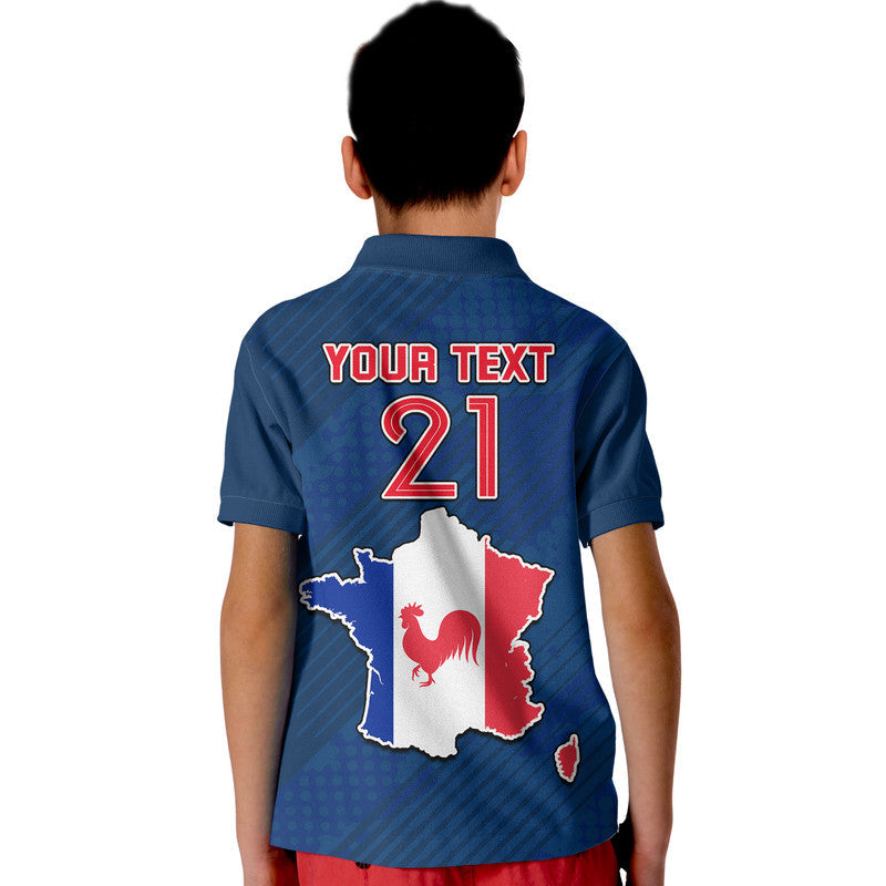 Custom France Football 2022 With Flag Map Polo Shirt LT9