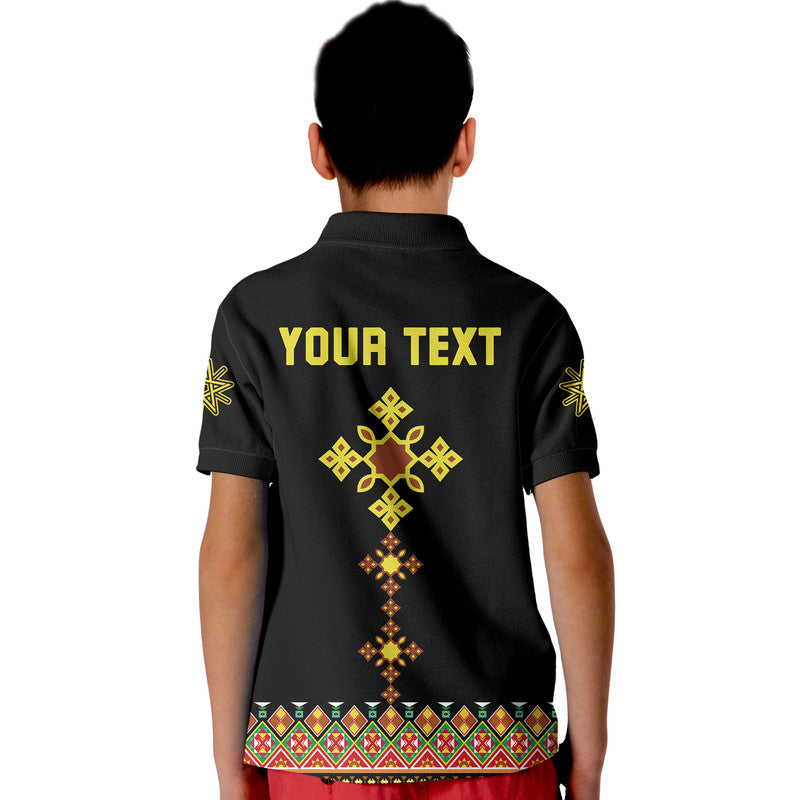 Custom Ethiopia Cross Polo Shirt Geometric Ethnic LT9
