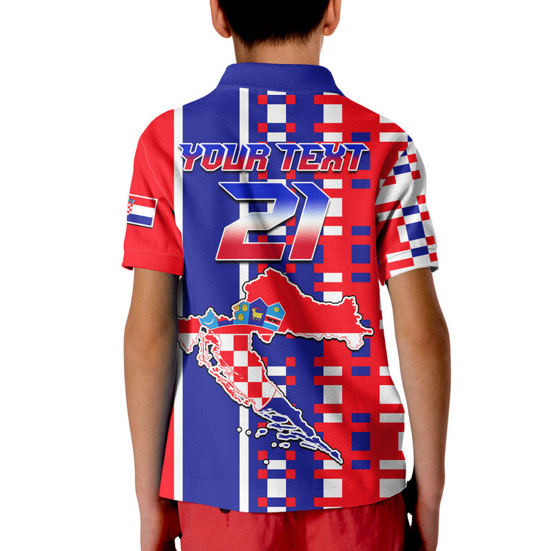 Custom Croatia Football Flag Polo Shirt Minimalist Style LT9