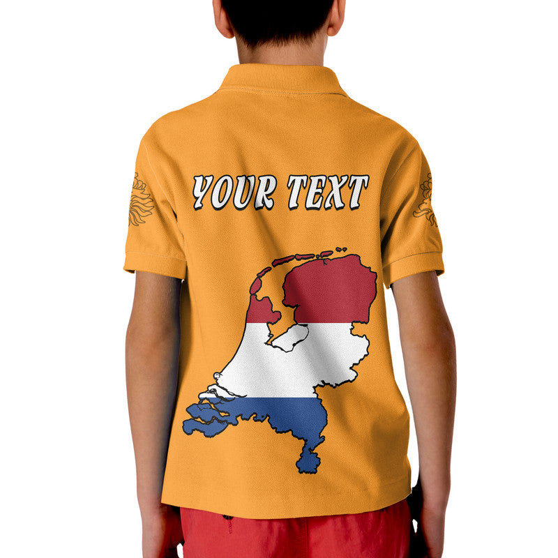 Custom Netherlands Football Flag Style Polo Shirt LT9
