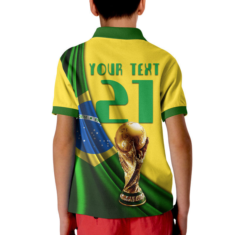 Custom Brasil Football Champions WC 2022 Polo Shirt LT9