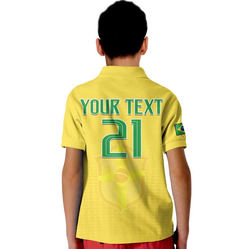 Custom Brazil Football Sub20 Champions South American Polo Shirt LT9
