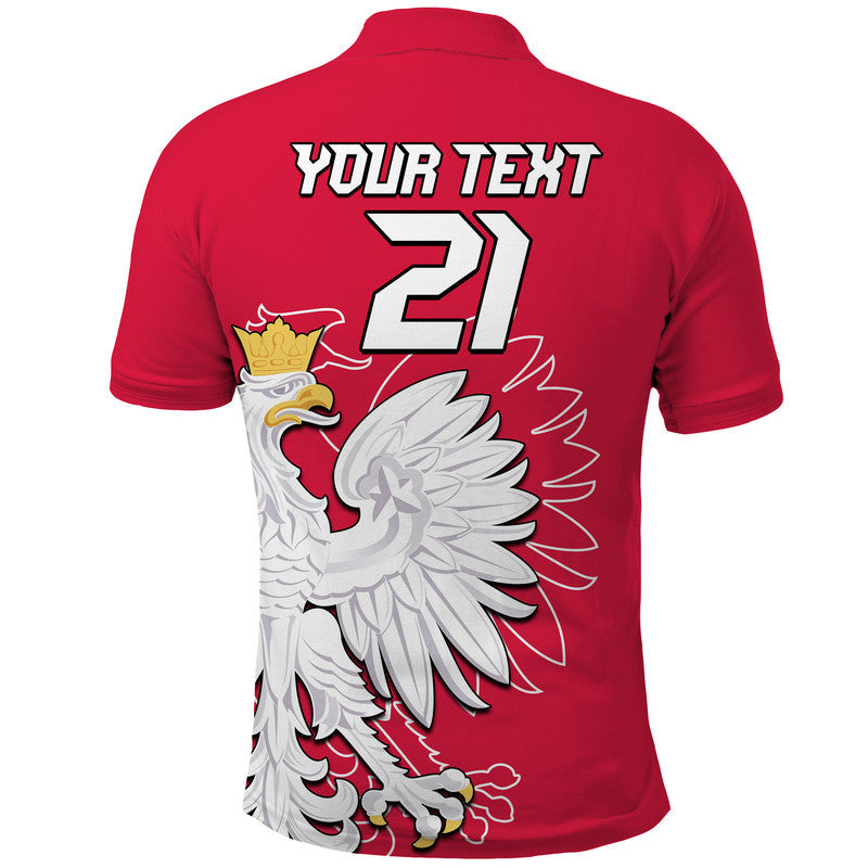 Custom Poland Football Polo Shirt Coat of Arms No1 LT9