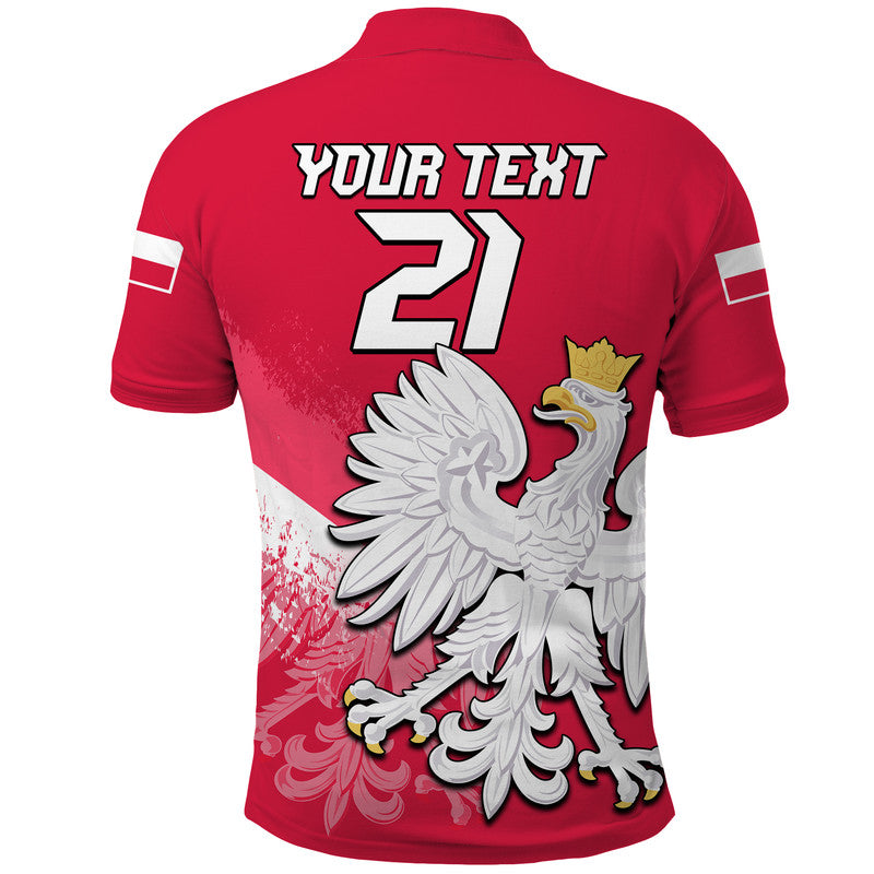 Custom Poland Football Polo Shirt Coat of Arms No2 LT9