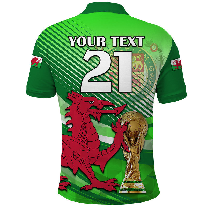 Custom Wales Football Champions Qatar 2022 Sport Style Polo Shirt Green LT9