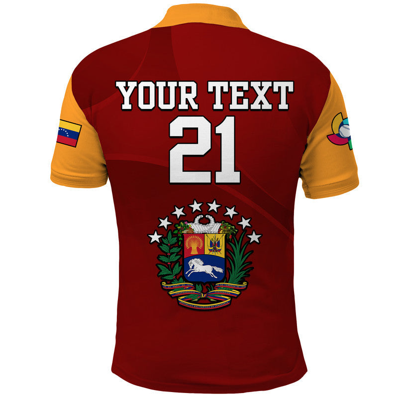 Custom Venezuela Baseball Polo Shirt 2023 Venezuela Coat Of Arms LT9