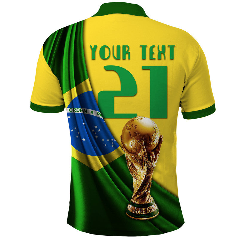 Custom Brasil Football Champions WC 2022 Polo Shirt LT9
