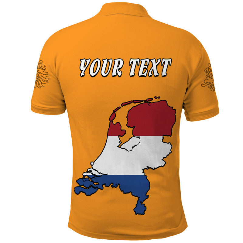Custom Netherlands Football Flag Style Polo Shirt LT9