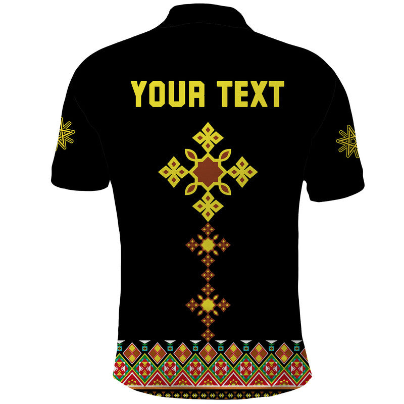 Custom Ethiopia Cross Polo Shirt Geometric Ethnic LT9