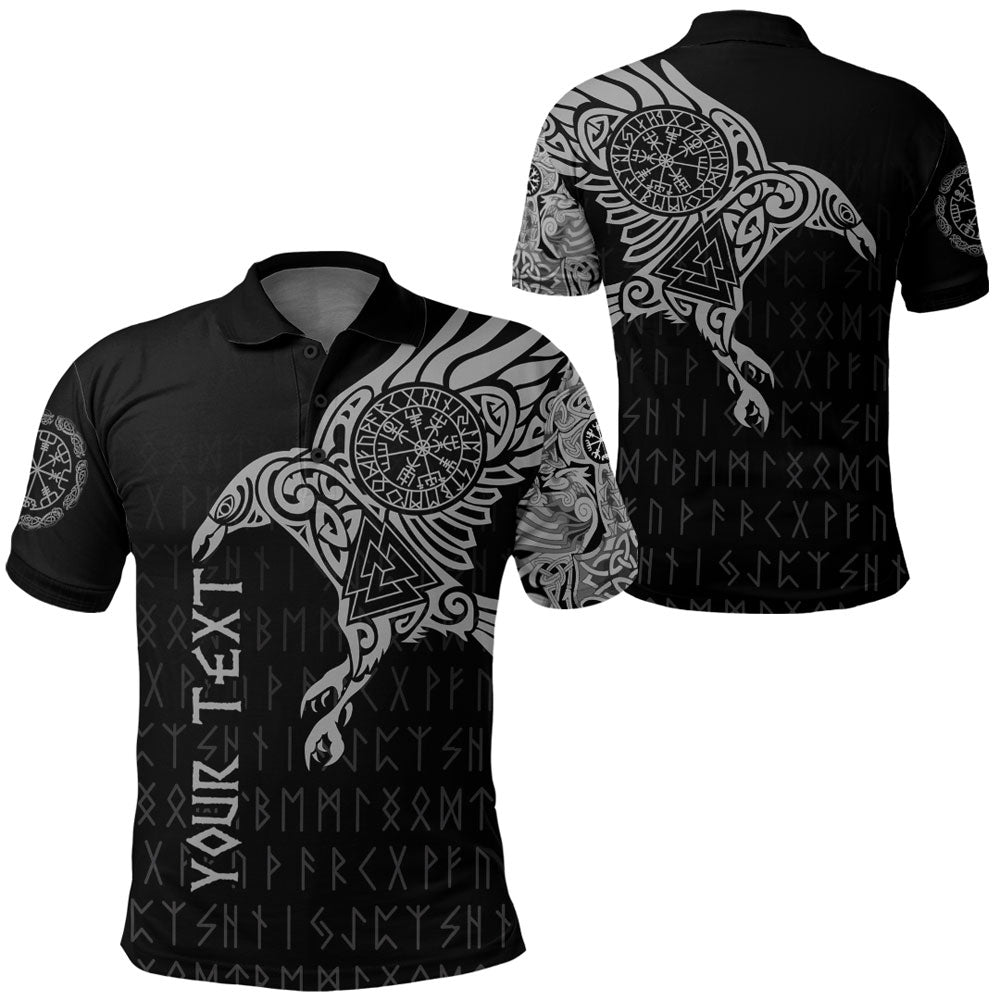 Custom Viking Polo Shirt The Raven Of Odin Tattoo Special Version