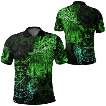 Viking Clothing Viking Odin Tattoo Green Version Polo Shirt RLT12