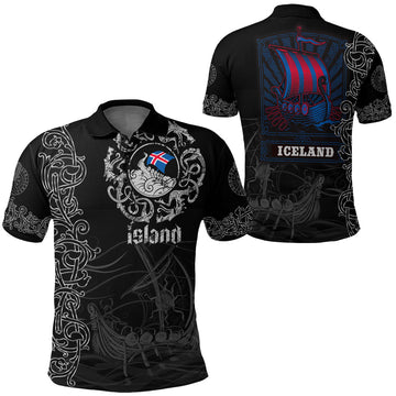 Viking Clothing Viking Drakkar Iceland Warship Polo Shirt RLT12