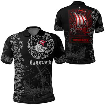 Viking Clothing Viking Drakkar Denmark Warship Polo Shirt RLT12