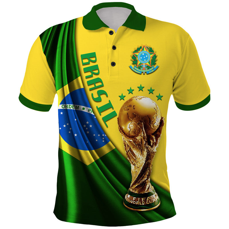 Custom Brasil Football Champions WC 2022 Polo Shirt LT9