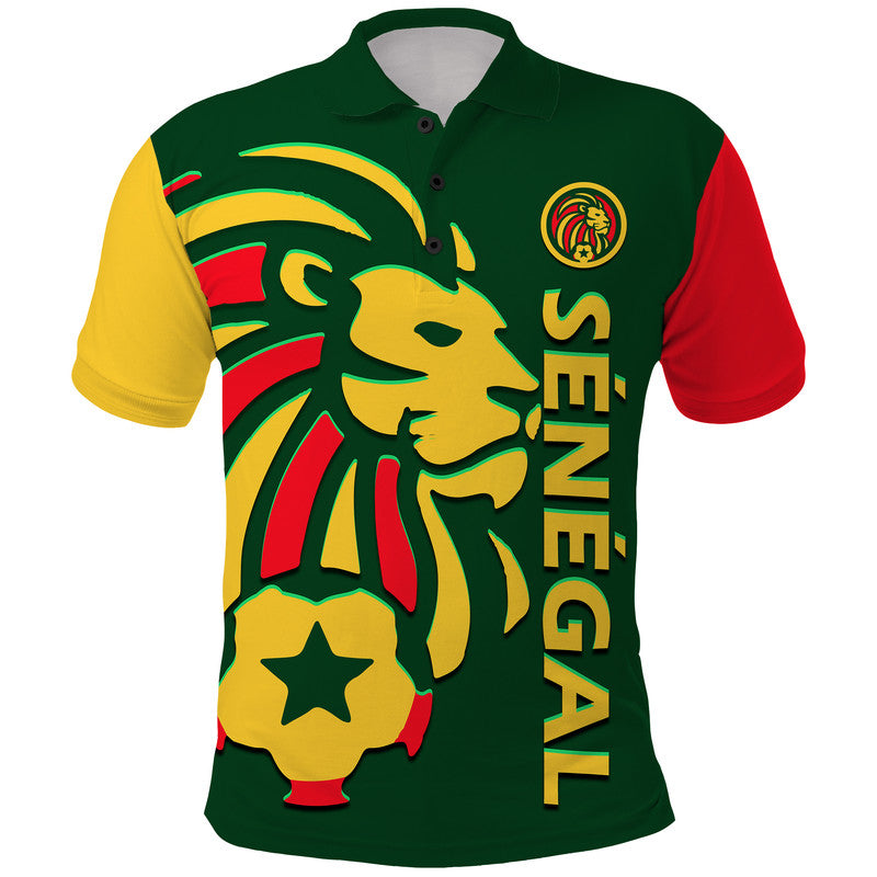 Custom Senegal Football Lion of Teranga Polo Shirt LT9