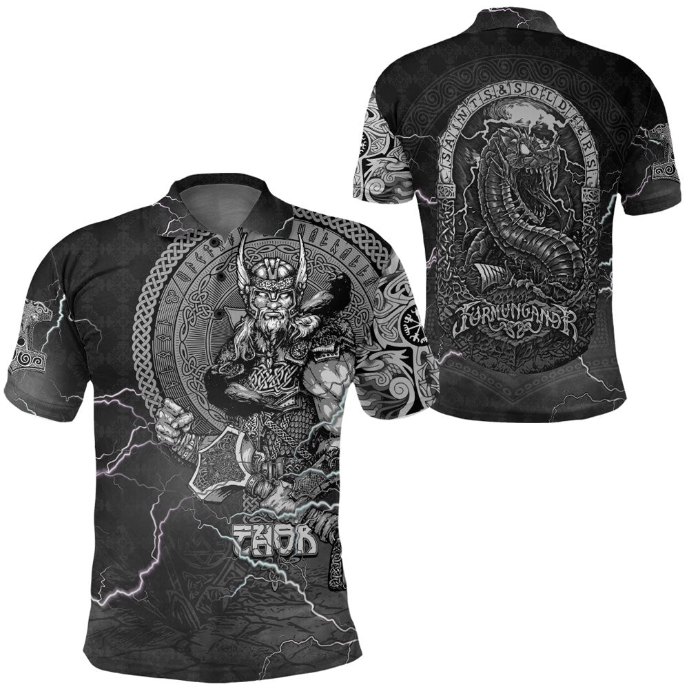 Viking Clothing Thor and Jormungand Polo Shirt RLT12