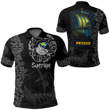 Viking Clothing Viking Drakkar Sweden Warship Polo Shirt RLT12